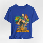 Horror Mashup Tee — 'No Give Backs' Jason & Daphne Retro Graphic T-Shirt