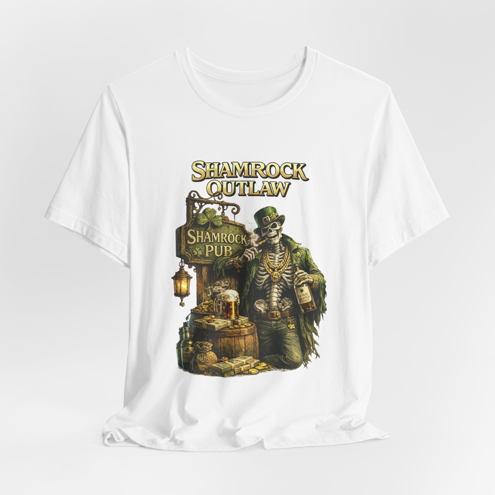 Shamrock Outlaw Tee — Vintage Irish Pub St. Patrick’s Day T‑Shirt