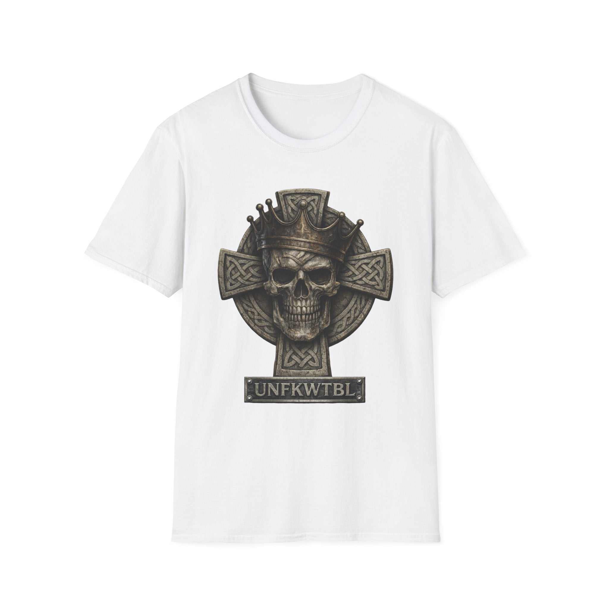 Skull King Cross T-Shirt — Gothic Celtic Crown Graphic Tee