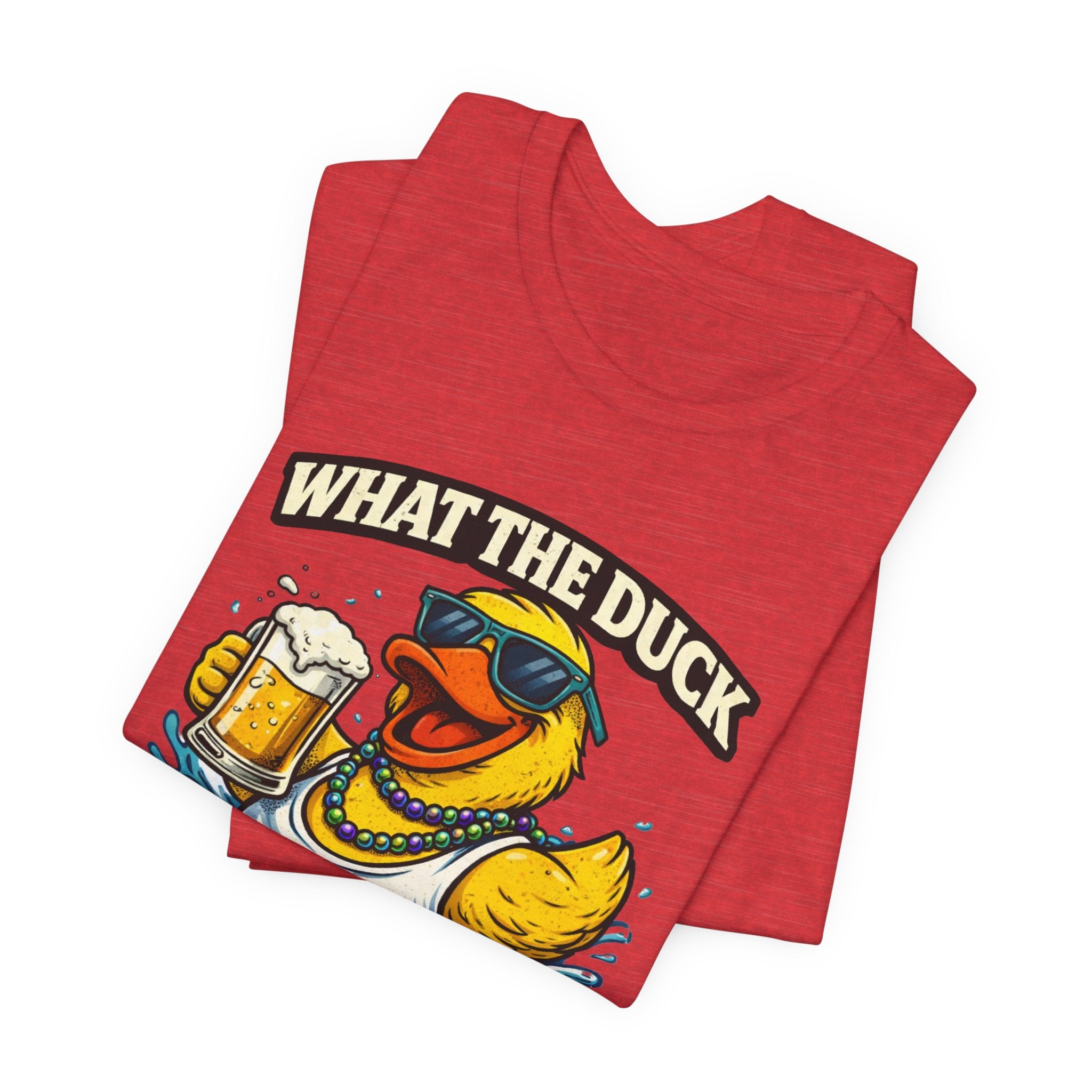 What The Duck Tee — 'No Rules, Just Drinks' Funny Beer Duck T-Shirt