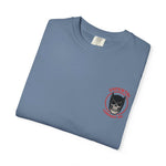 Folded blue Batman Holographic Ghostface unisex T-shirt with logo on chest