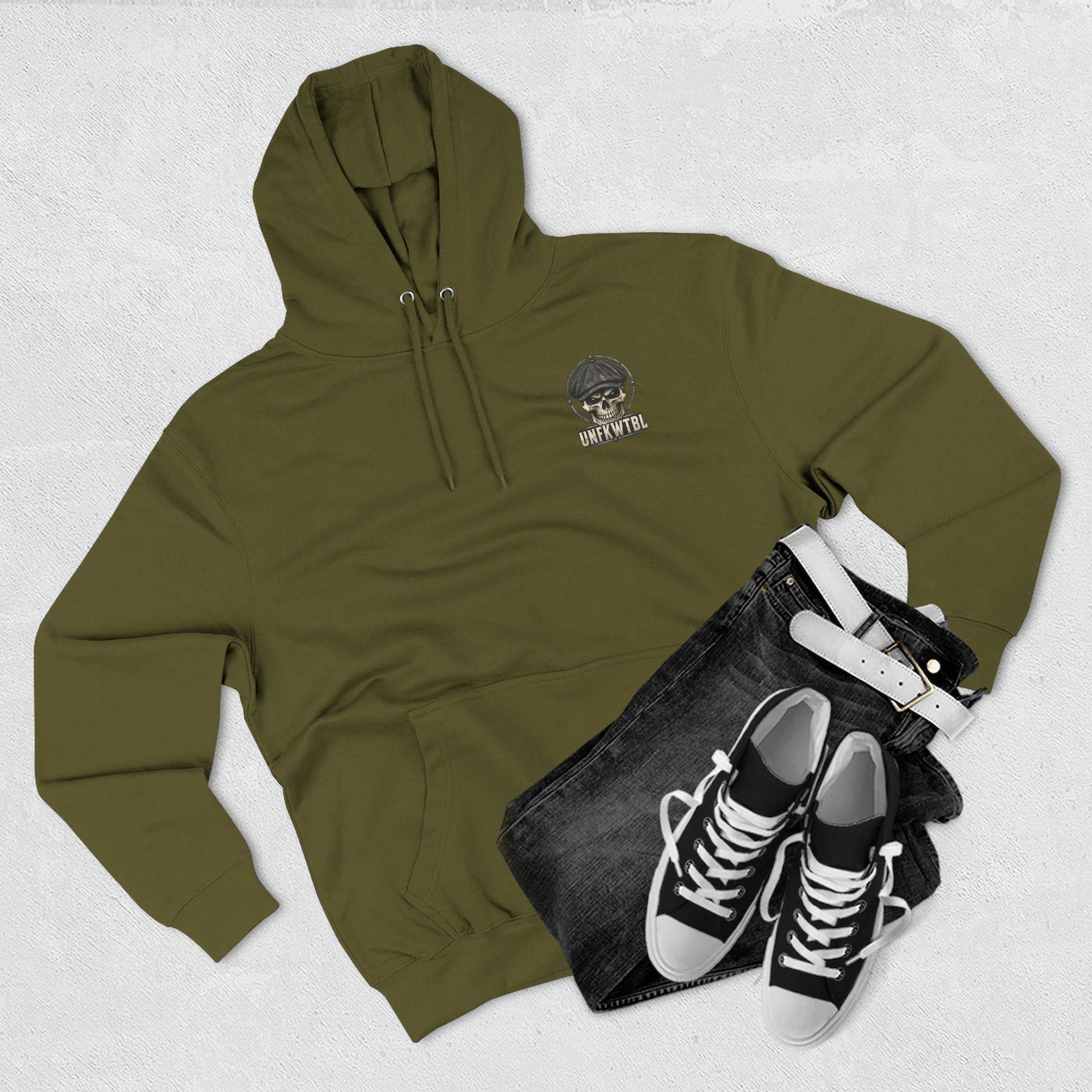 Hard to Spell. Harder to Break. Skull Hoodie