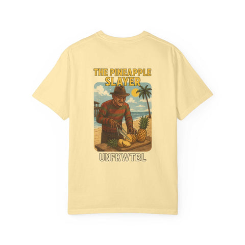 FREDDY KRUEGER Tropical Graphic Tee - The Pineapple Slayer, Vacation Shirt, Beachwear, Unisex Casual Top, Summer Tee, Gift for Foodies