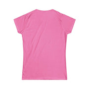 Pink women's tee shirt back view plain short sleeve semi-fitted Valkyrie design option