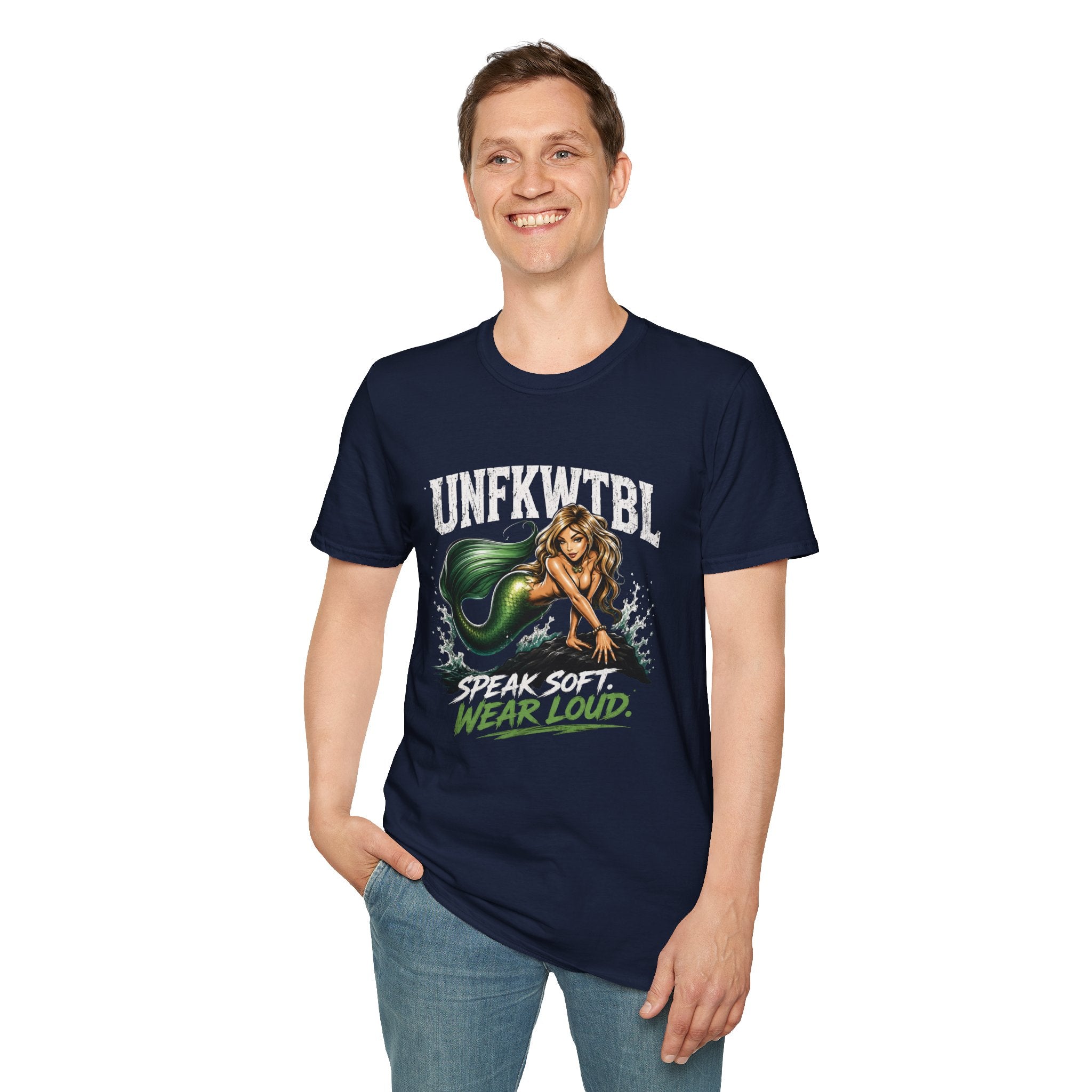 Mermaid Graphic Tee — "UNFKWTBL" Speak Soft, Wear Loud T-Shirt