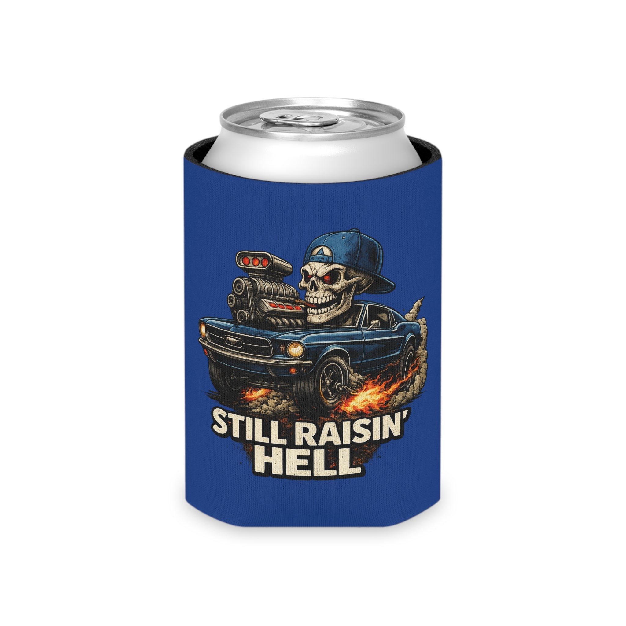 Can Cooler — "Stay Cold. Remain Unfkwtbl." Skull Muscle Car Design