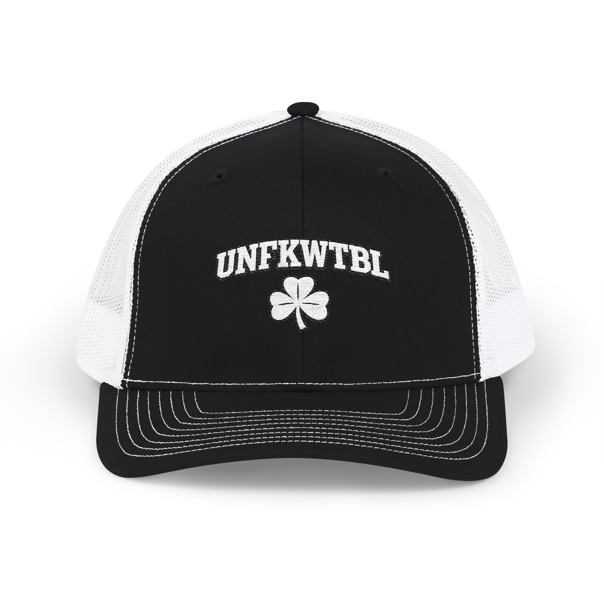 Snapback Trucker Cap — "UNFKWTBL" Embroidered Clover Hat