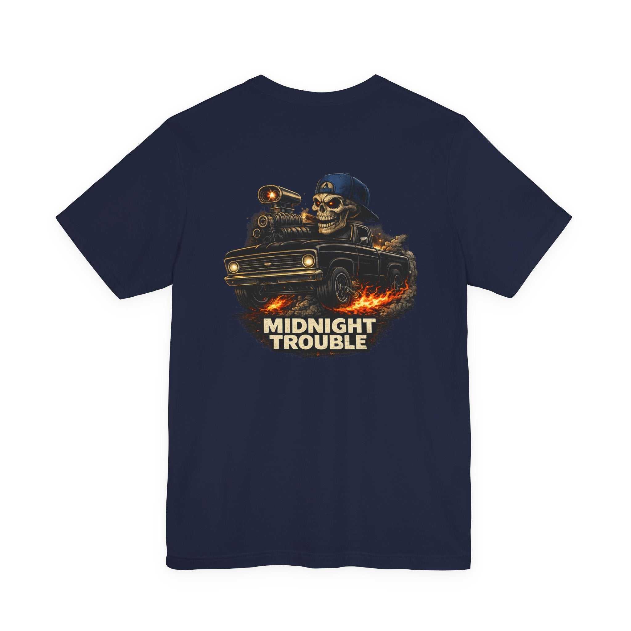 Midnight Trouble Skull Car Tee