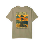 Unisex tribute t-shirt with vintage memorial design, soft garment-dyed fabric, and casual fit