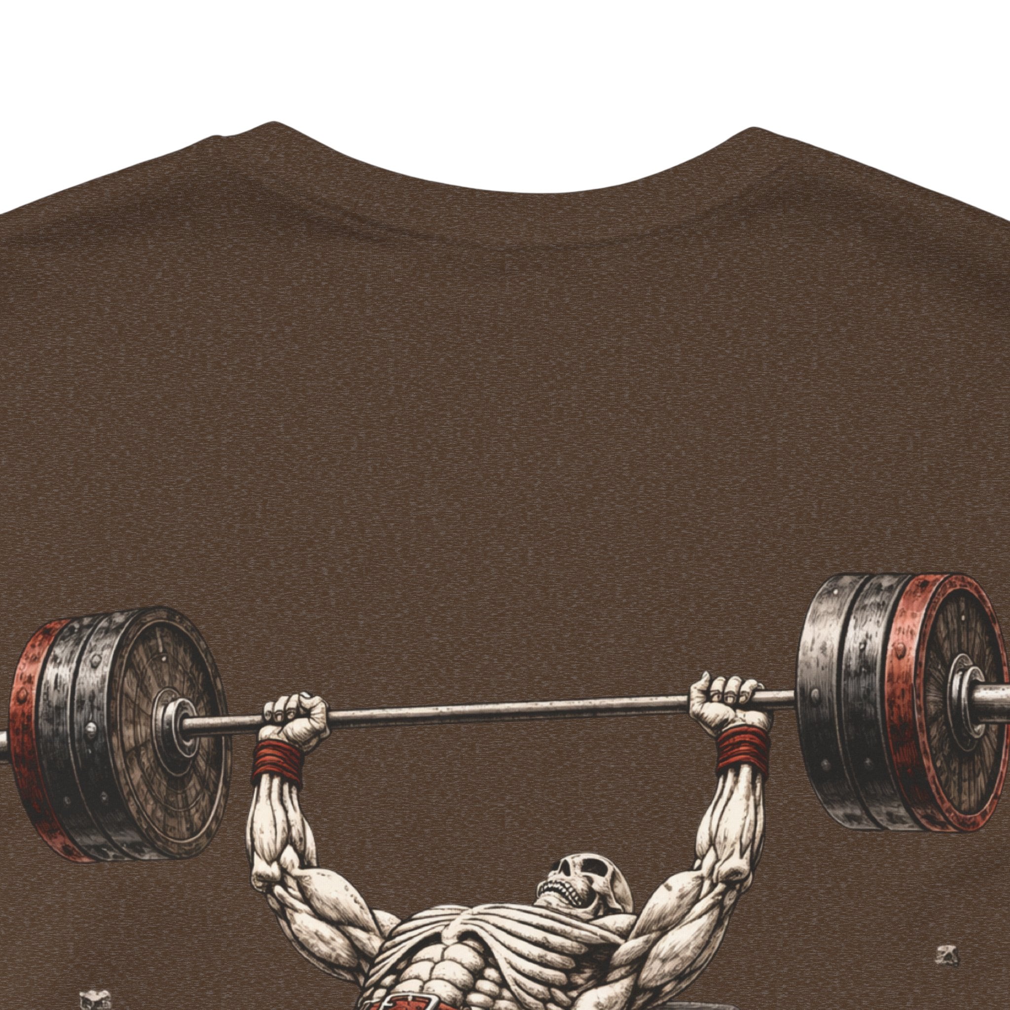 Weightlifting Tee — Vintage Bench Press Skull Design (UNFKWTBL)