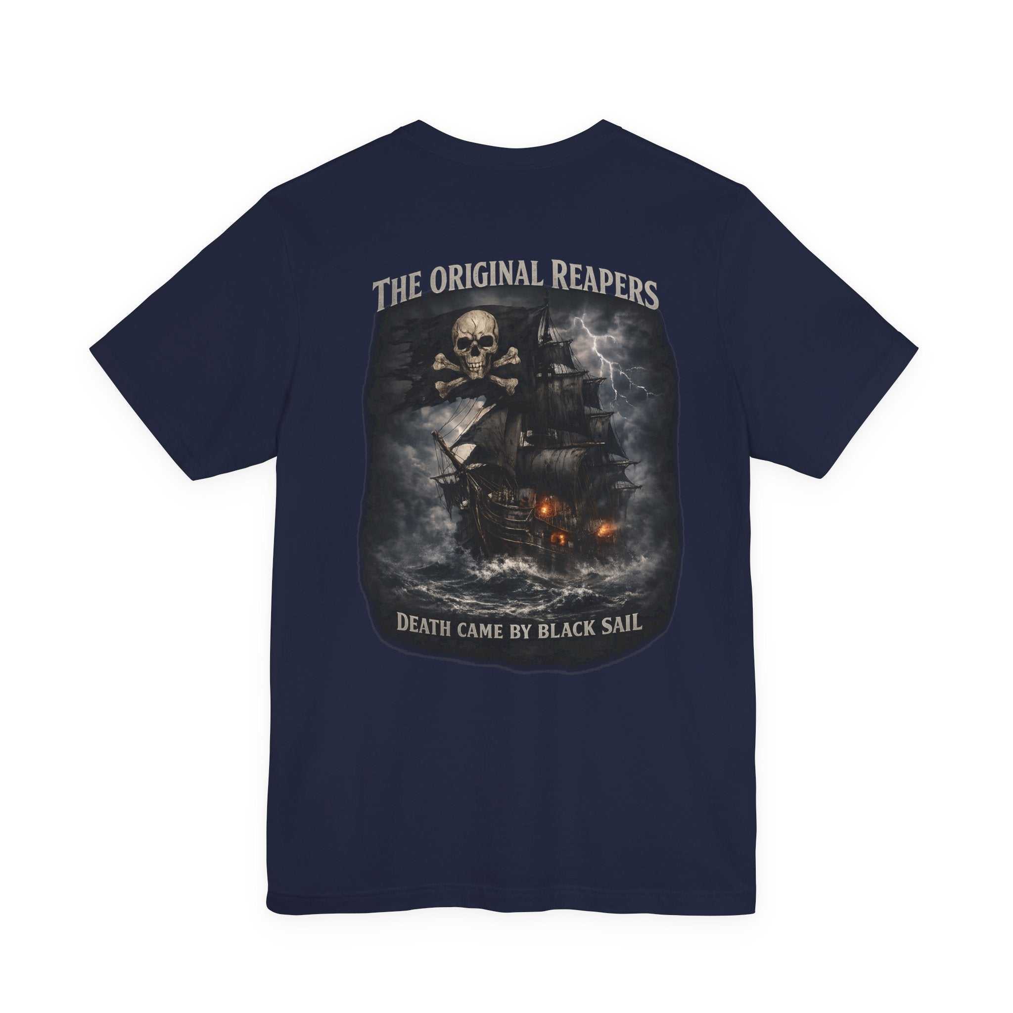 The Original Reapers Skull & Ghost Ship Tee — "Death Came by Black Sail" T-Shirt