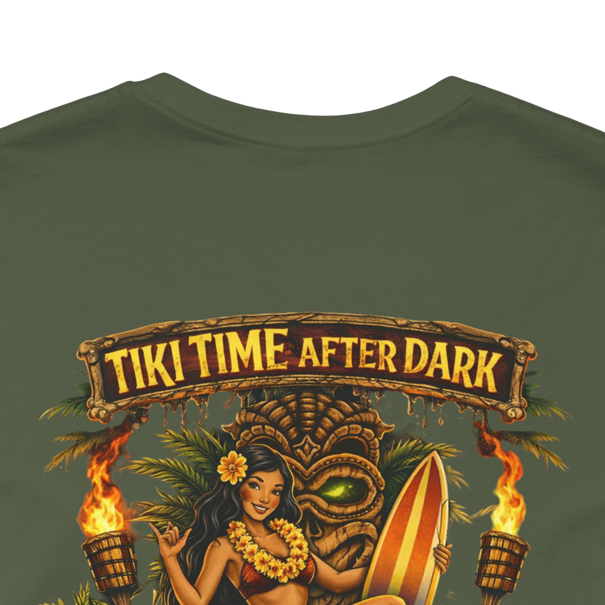 Tiki Time After Dark Tee — Vintage Tropical Bar Graphic T-Shirt