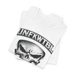 Skull Graphic T-Shirt - UNFKWTBL Gothic Drip Logo Tee