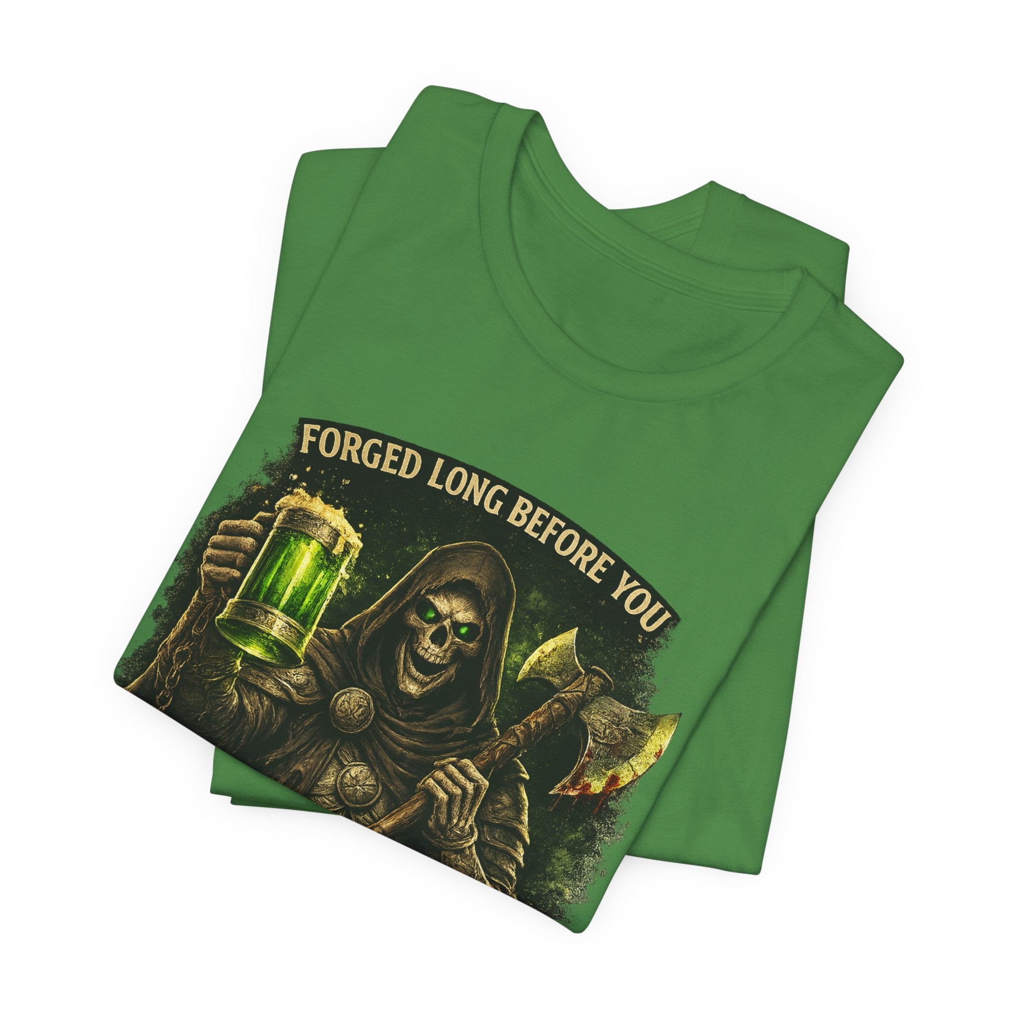Grim Reaper Beer T-Shirt — "Forged Long Before You / Blood Remembers. Drink With The Living." Graphic Tee