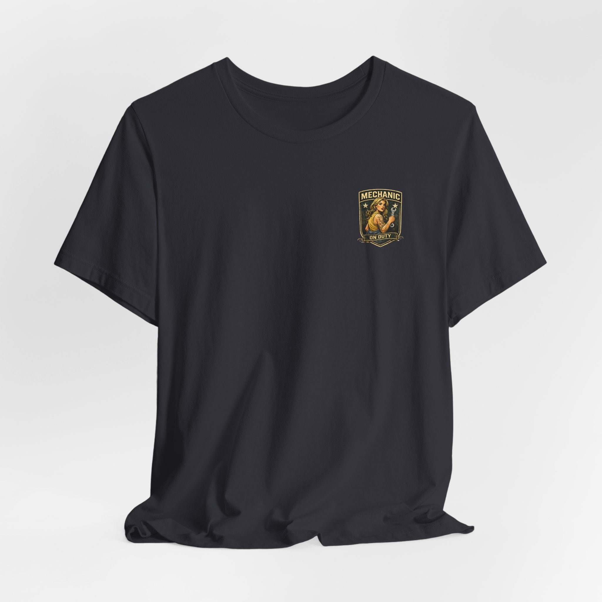 Mechanic On Duty Tee — Retro Pinup Garage T-Shirt