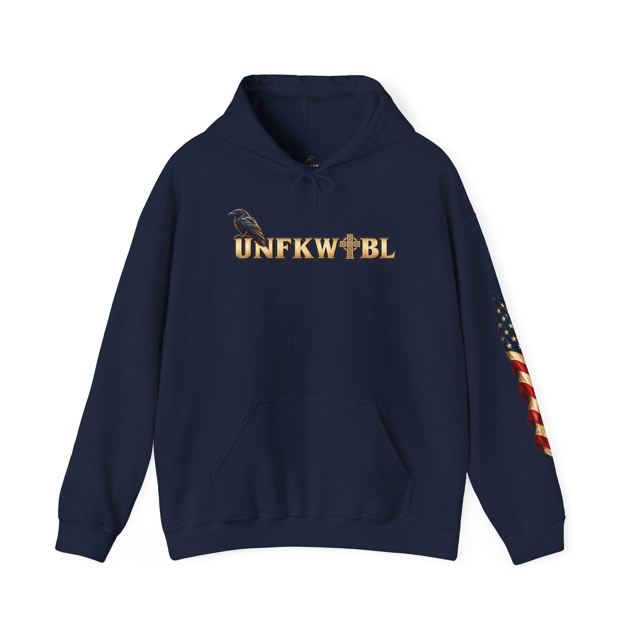 UNFKWTBL The Watcher Raven & Celtic Cross Hoodie