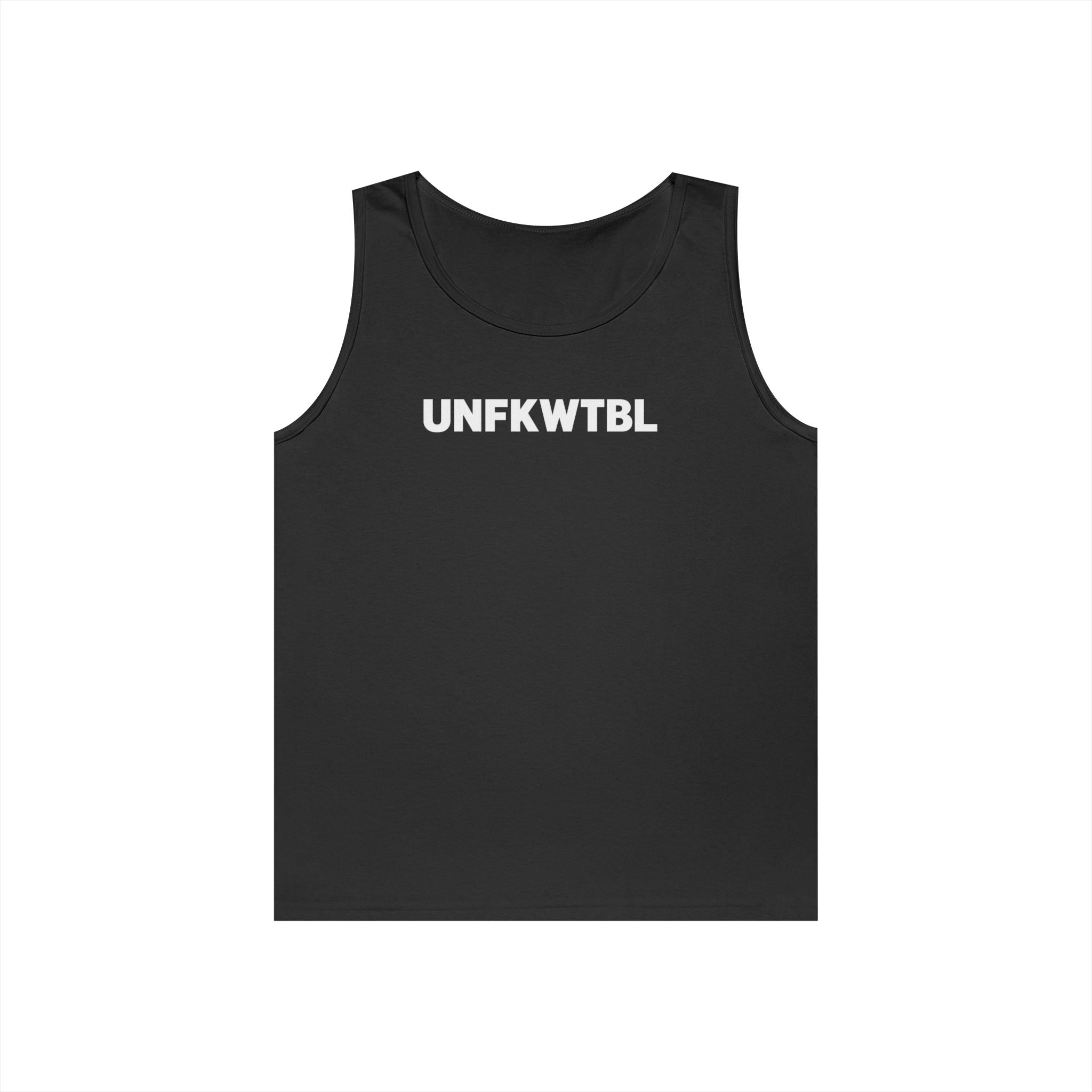UNFKWTBL Graphic Tank Top — Minimalist Streetwear Lettering