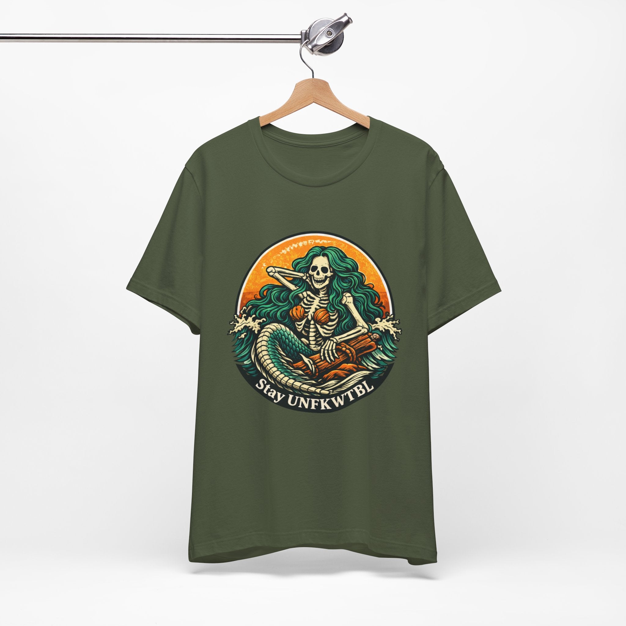 Stay Unfkwtbl Mermaid Skeleton T-Shirt