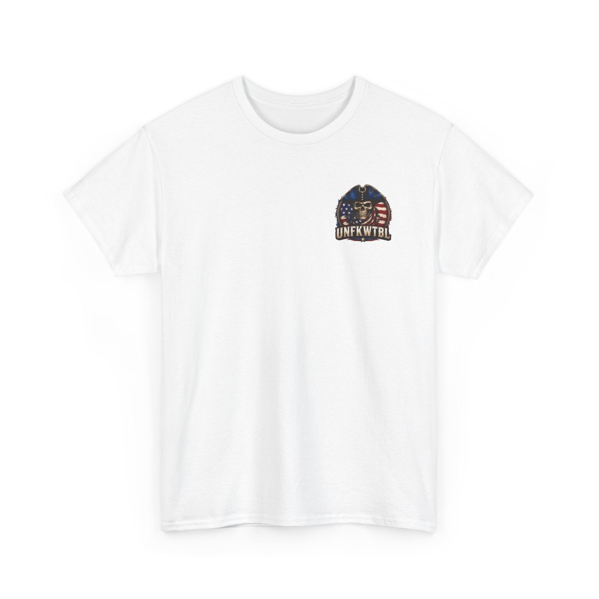 Patriotic Skull Tee — "UNFKWTBL" Americana Graphic T‑Shirt
