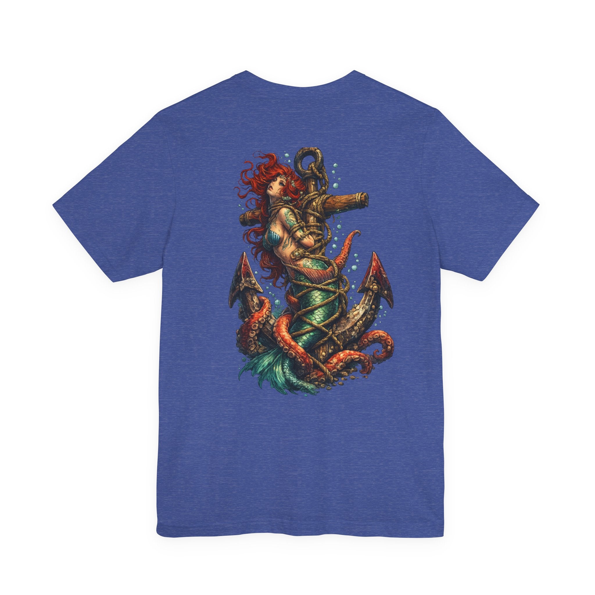 Mermaid Anchor Graphic Tee — Vintage Nautical Octopus Design