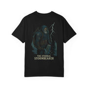 Eternal Stormbearer T-Shirt black unisex garment-dyed tee with storm warrior graphic for casual and outdoor wear