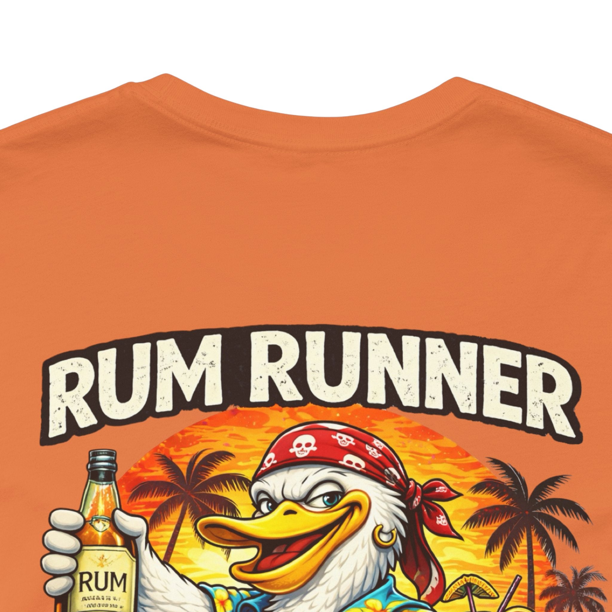 Rum Runner Beach Club T-Shirt - Tropical Duck Boat Graphic Tee