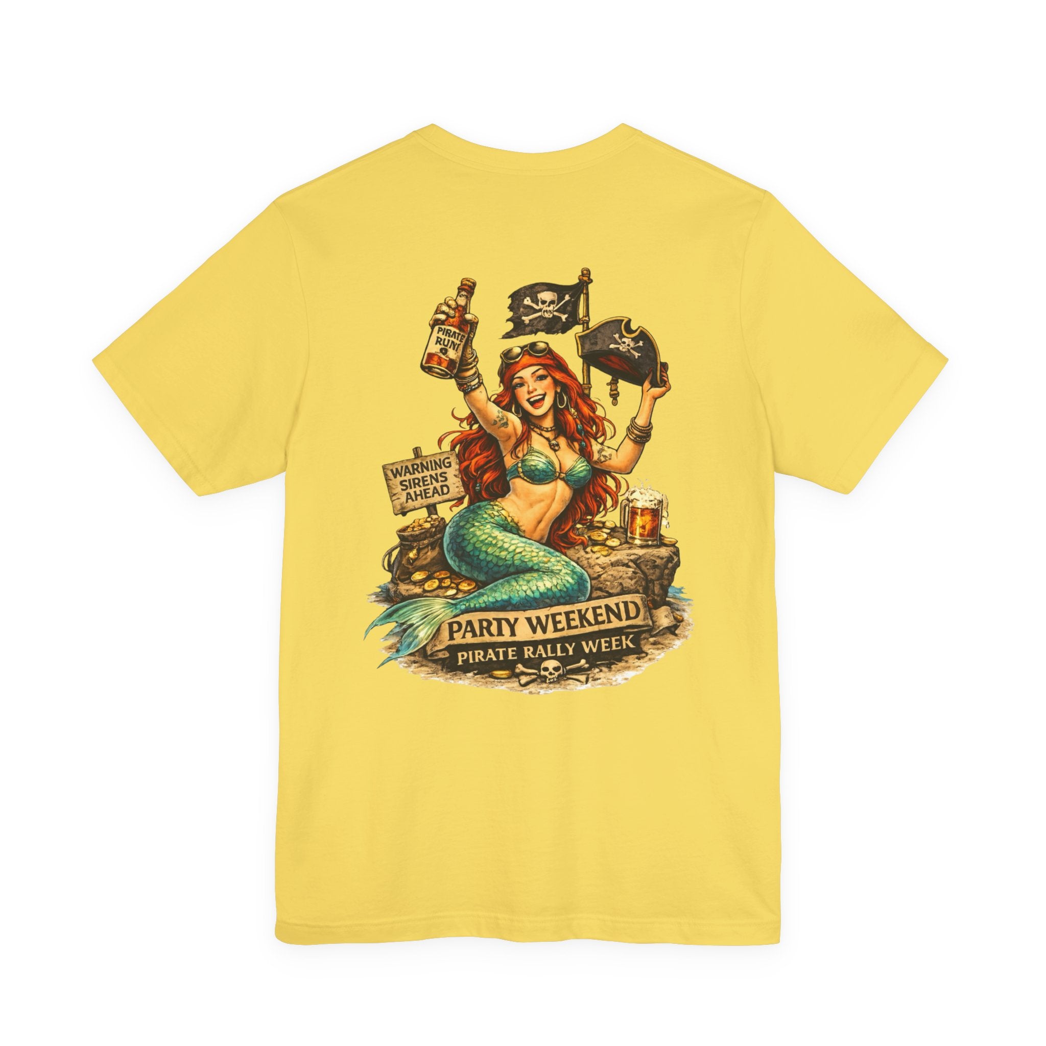 Pirate Mermaid Party Tee — “Party Weekend Pirate Rally Week” Graphic T-Shirt