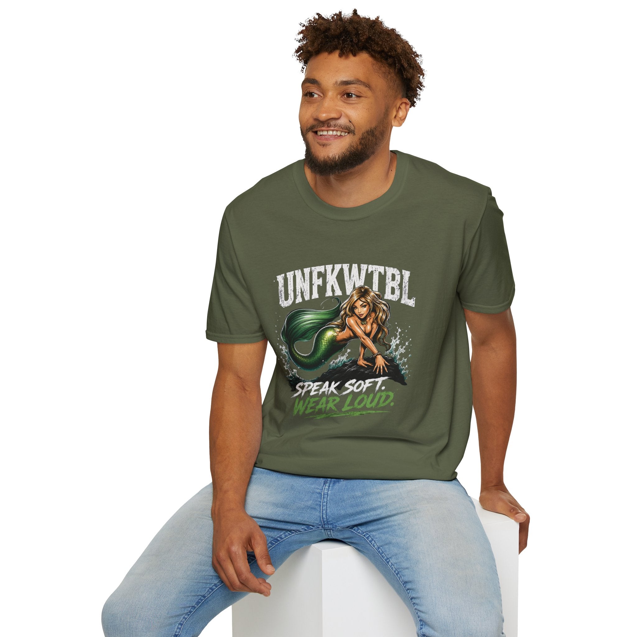 Mermaid Graphic Tee — "UNFKWTBL" Speak Soft, Wear Loud T-Shirt