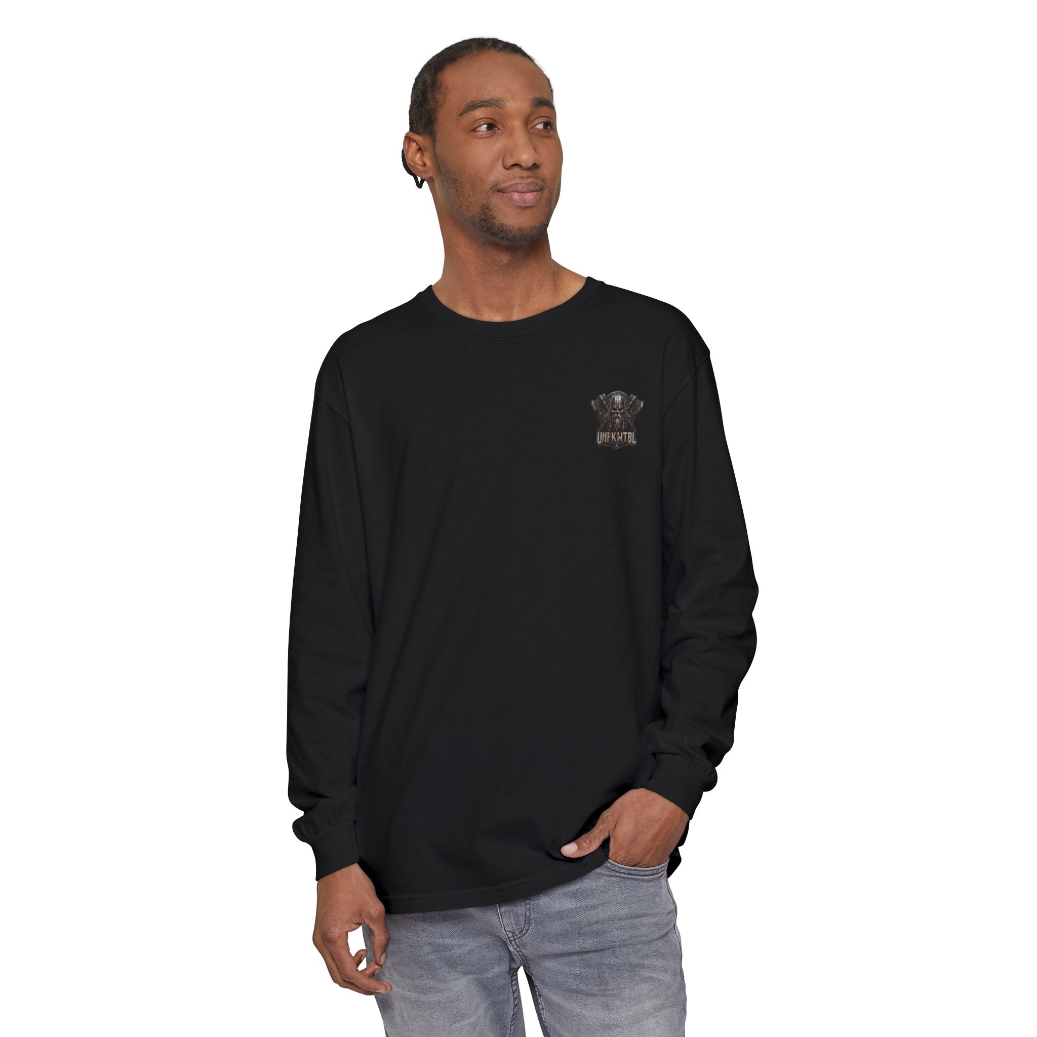Valhalla Calls Long Sleeve Tee — "Earn Your Seat" Viking Graphic