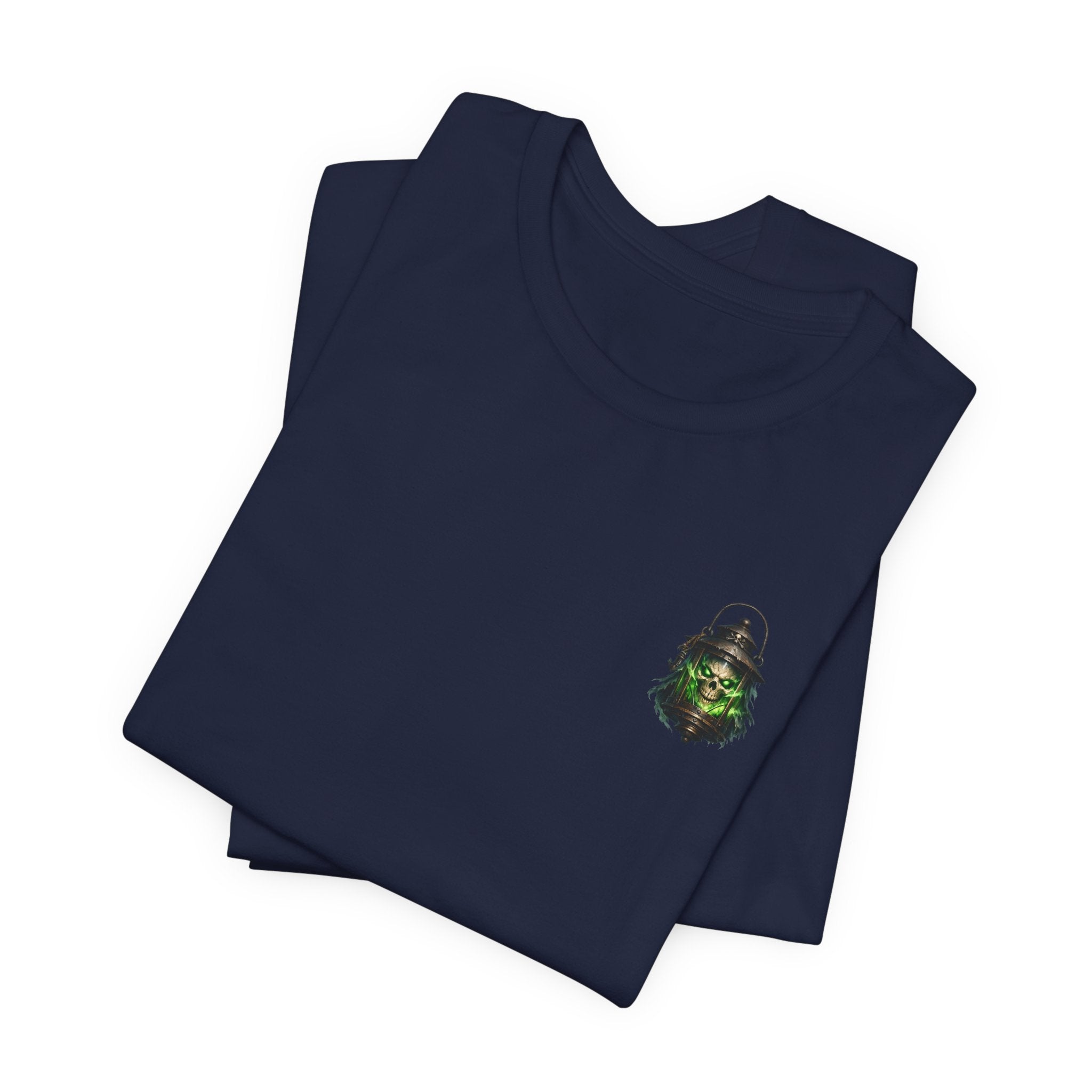 Grim Lantern Skull Tee — Gothic Horror Graphic T-Shirt