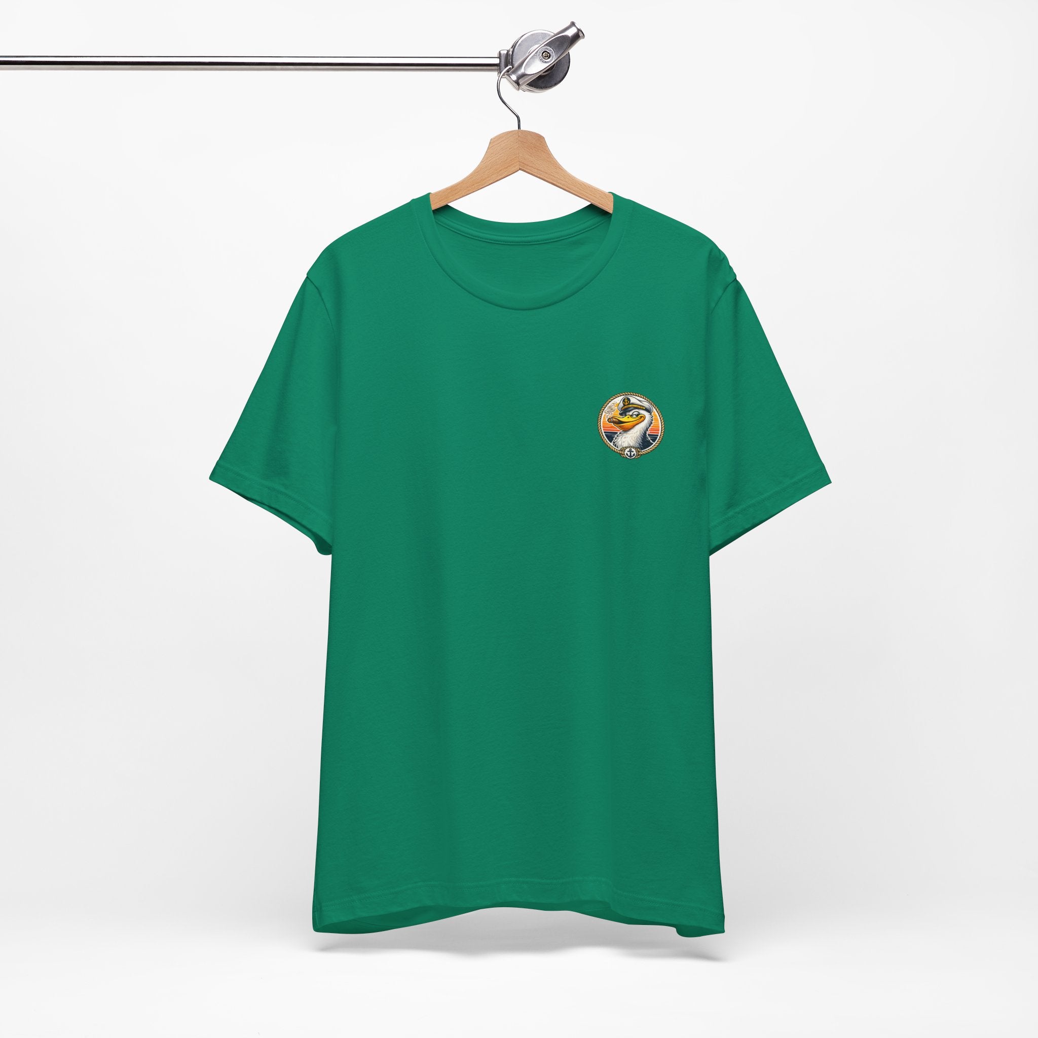 Duck Captain Graphic Tee — Sailor Duck Drinking Rum Retro Beach Shirt