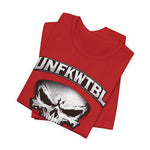 Skull Graphic T-Shirt - UNFKWTBL Gothic Drip Logo Tee