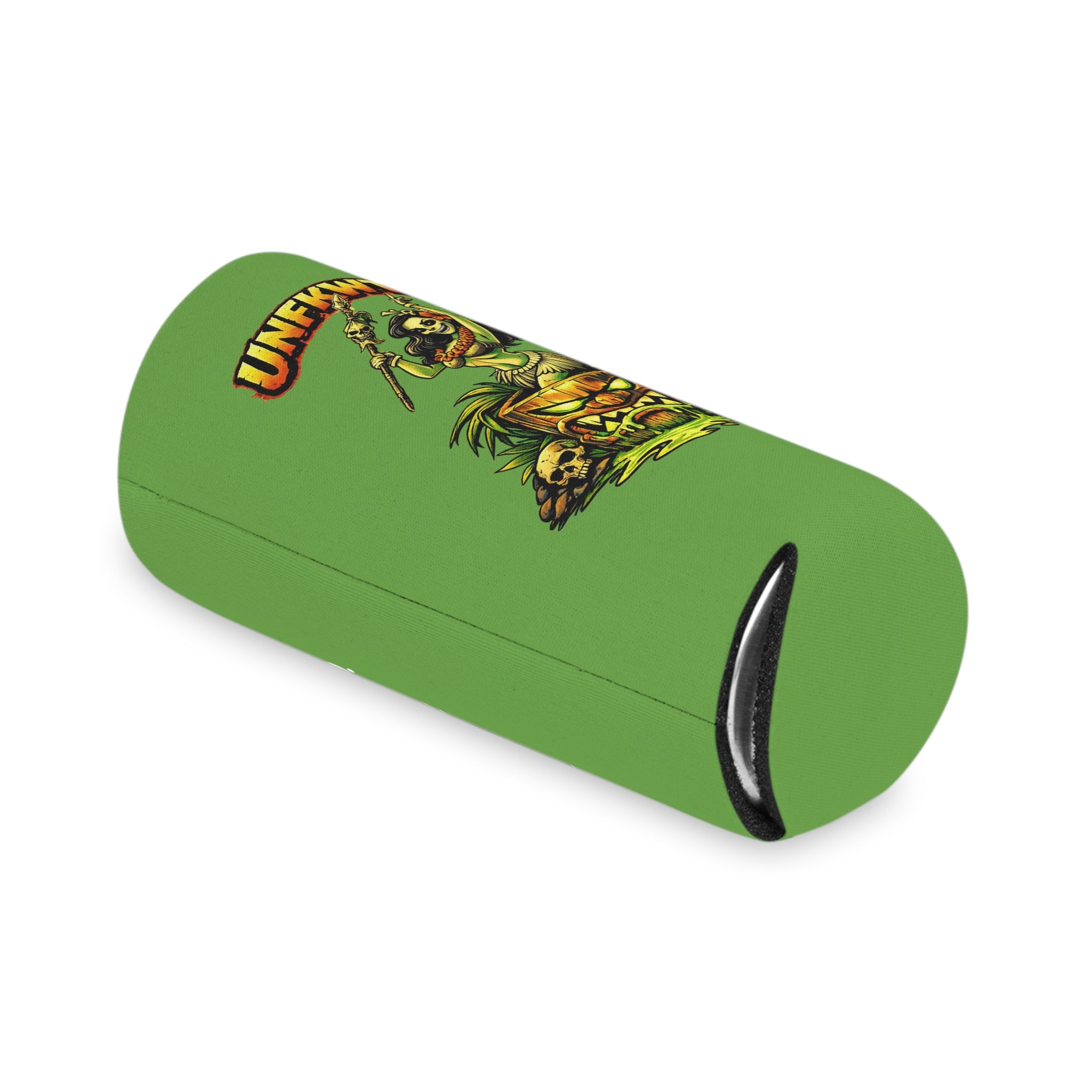 Can Cooler — "Stay Cold. Remain UNFKWTBL" Tropical Skull Beer Koozie
