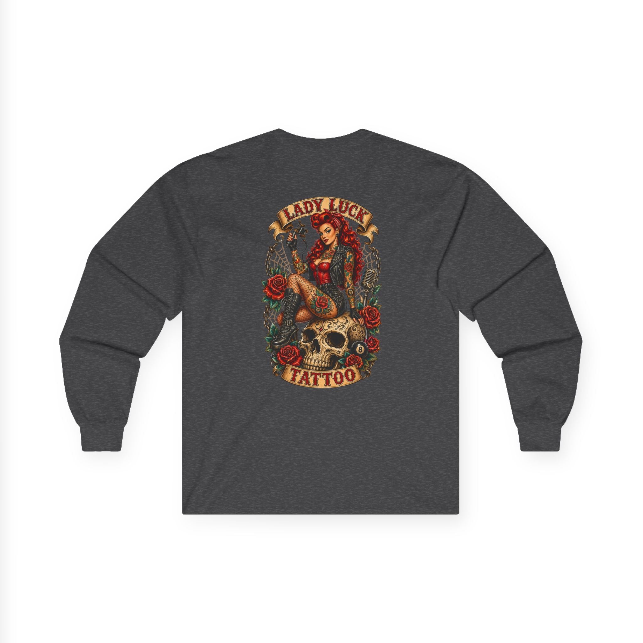Lady Luck Tattoo Skull Queen Long-Sleeve Tee