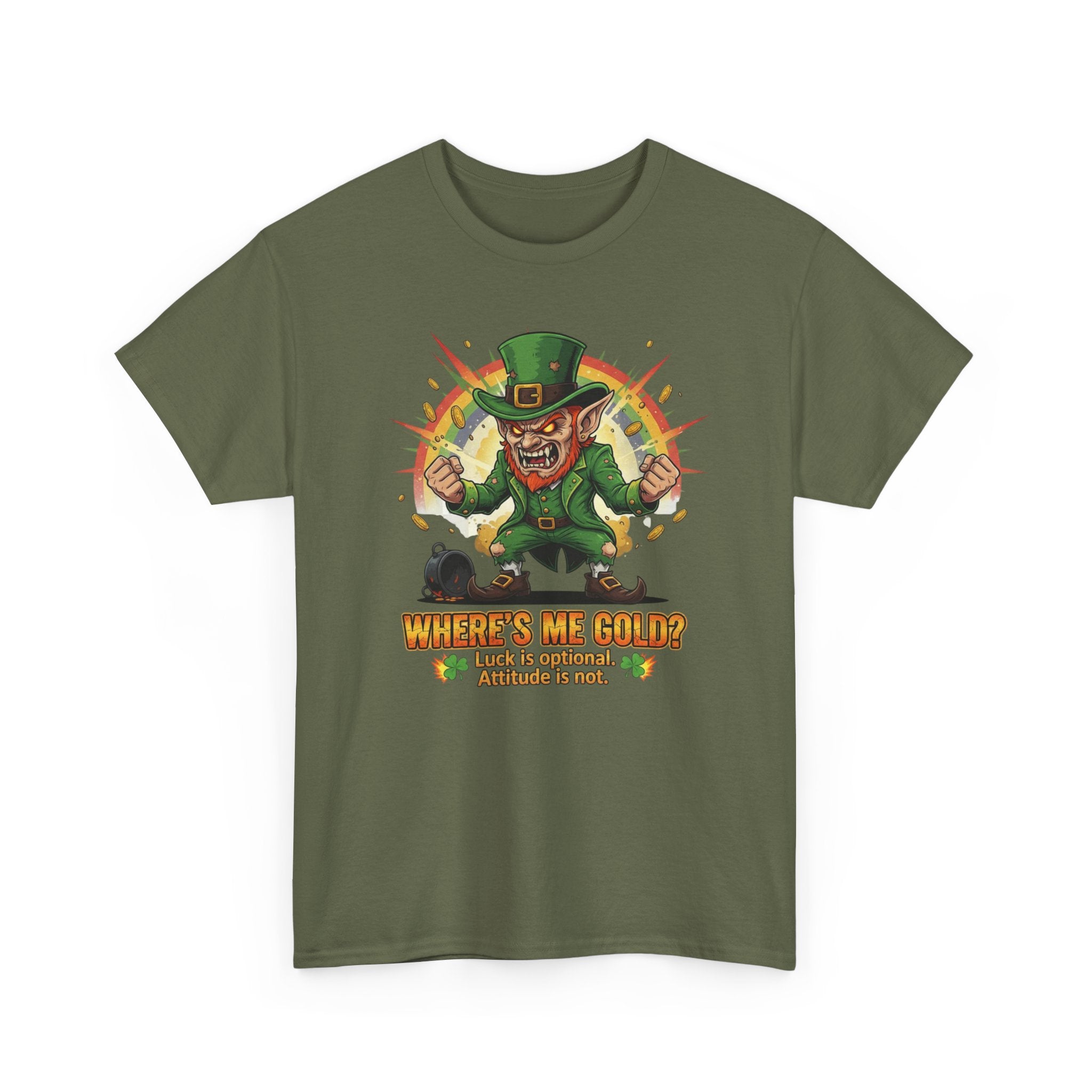 St. Patrick's Day Tee | Leprechaun Design Shirt for Luck - UNFKWTBL COMPANY INC