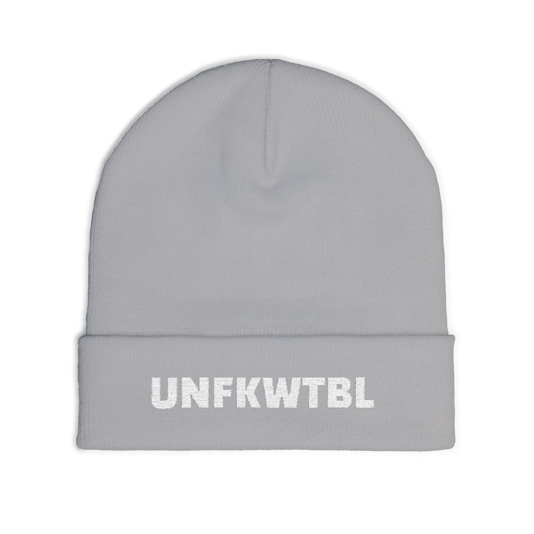 UNFKWTBL Embroidered Cuffed Knit Beanie