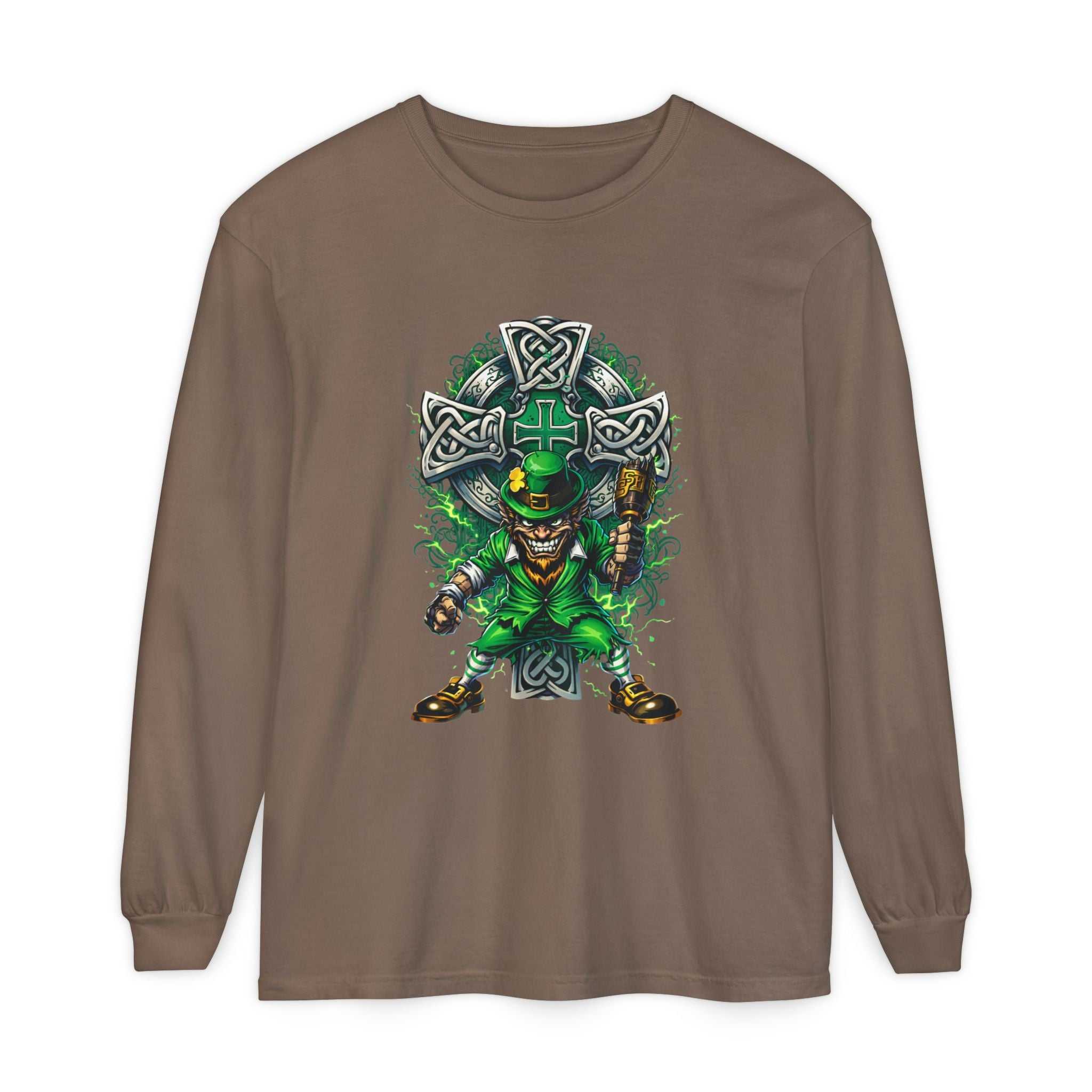 Celtic Leprechaun Long Sleeve Tee — St. Patrick’s Pub Crawl Shirt