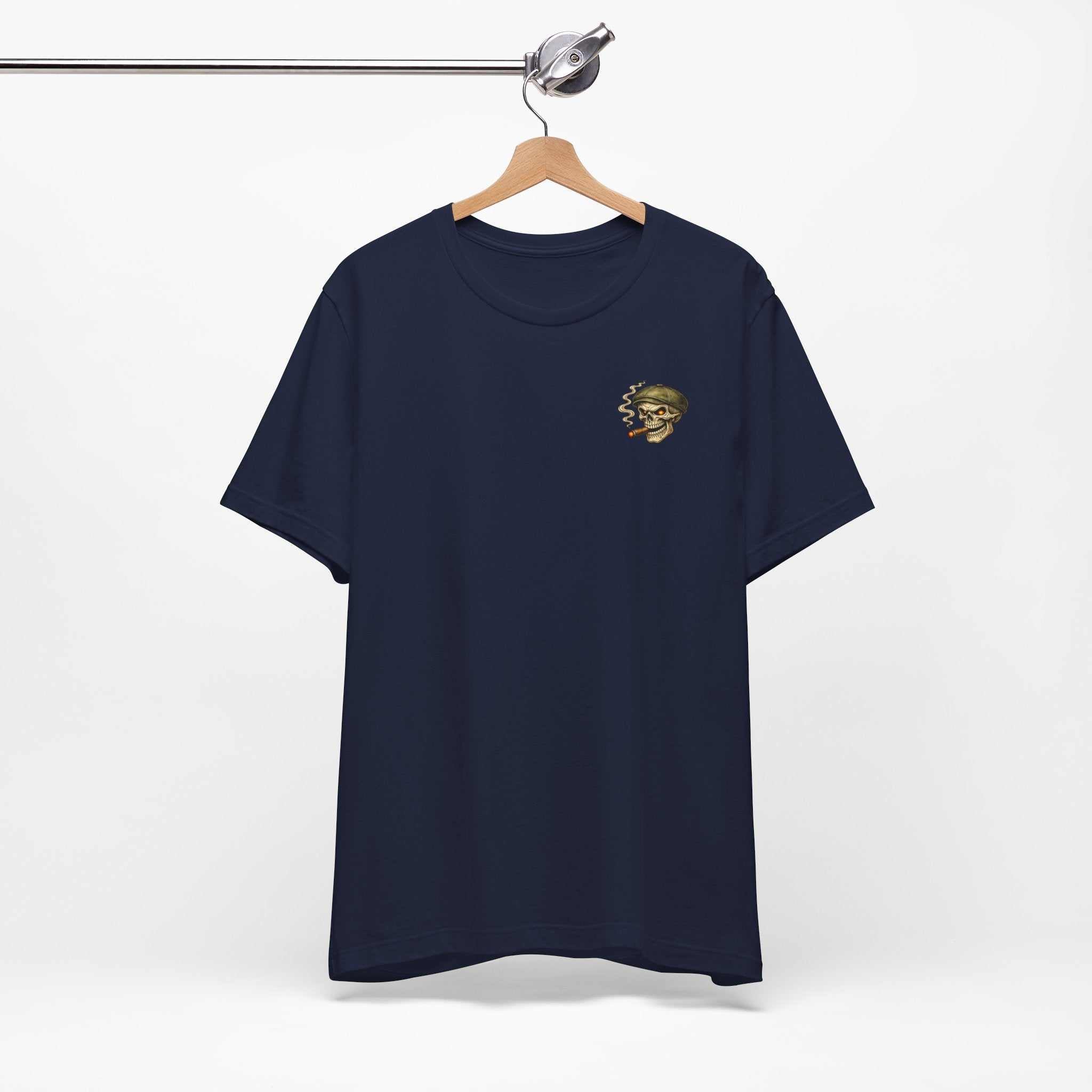 Still Standing Skull Tee — Vintage Military Skull Smoking Cigar T-Shirt