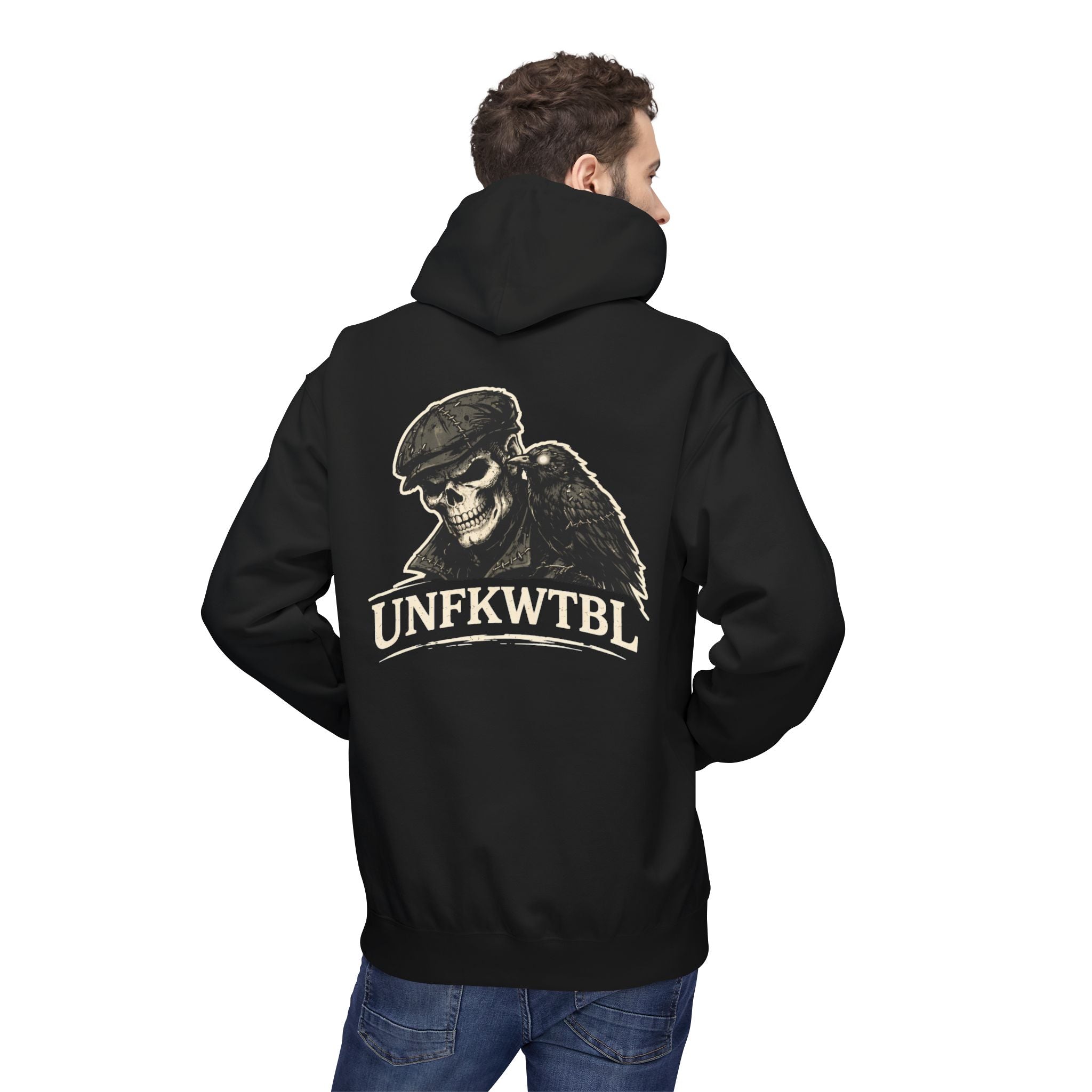 Skull & Raven "UNFKWTBL" Hoodie — Gothic Streetwear Pullover