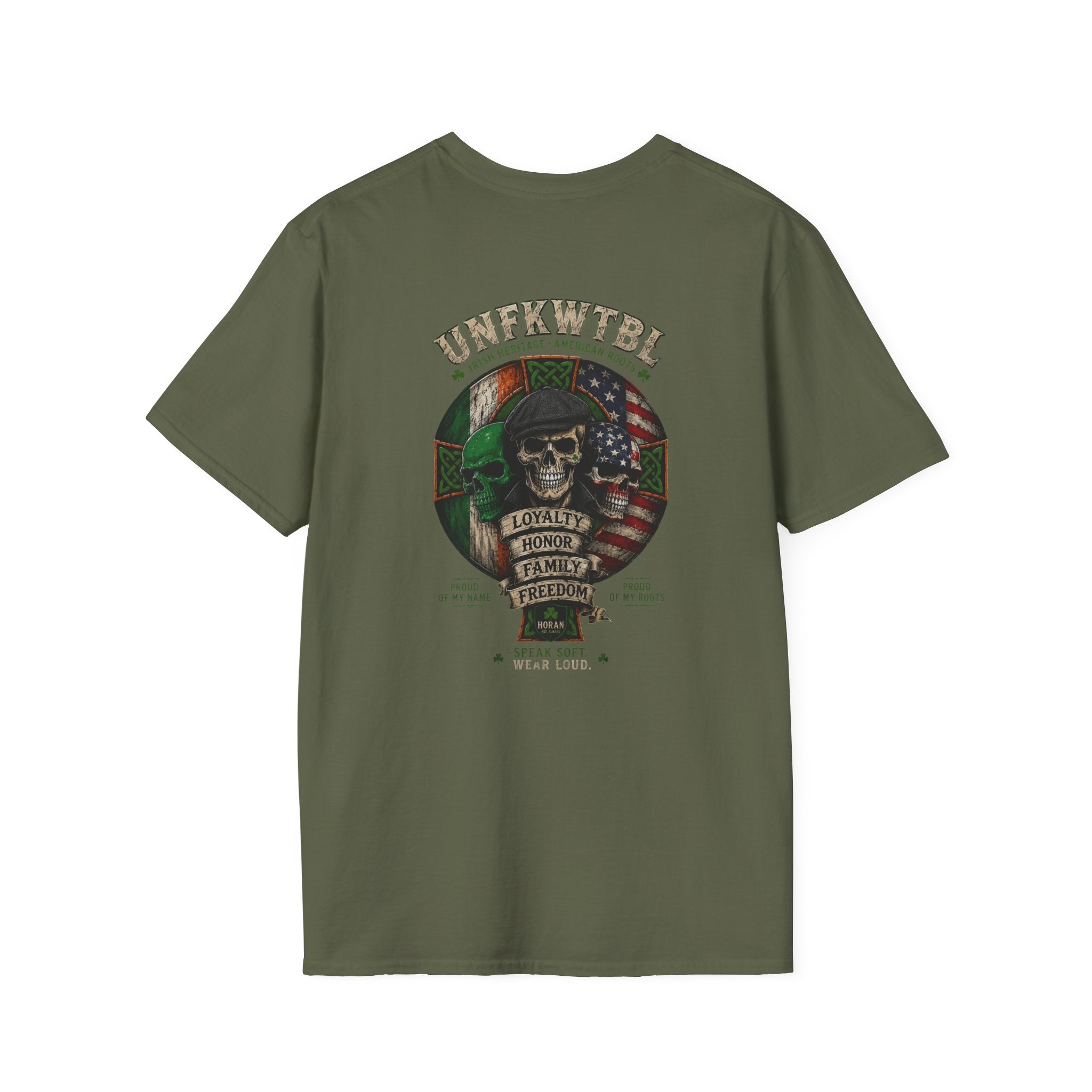 UNFKWTBL Vintage Logo T‑Shirt — Tactical Green Graphic Tee