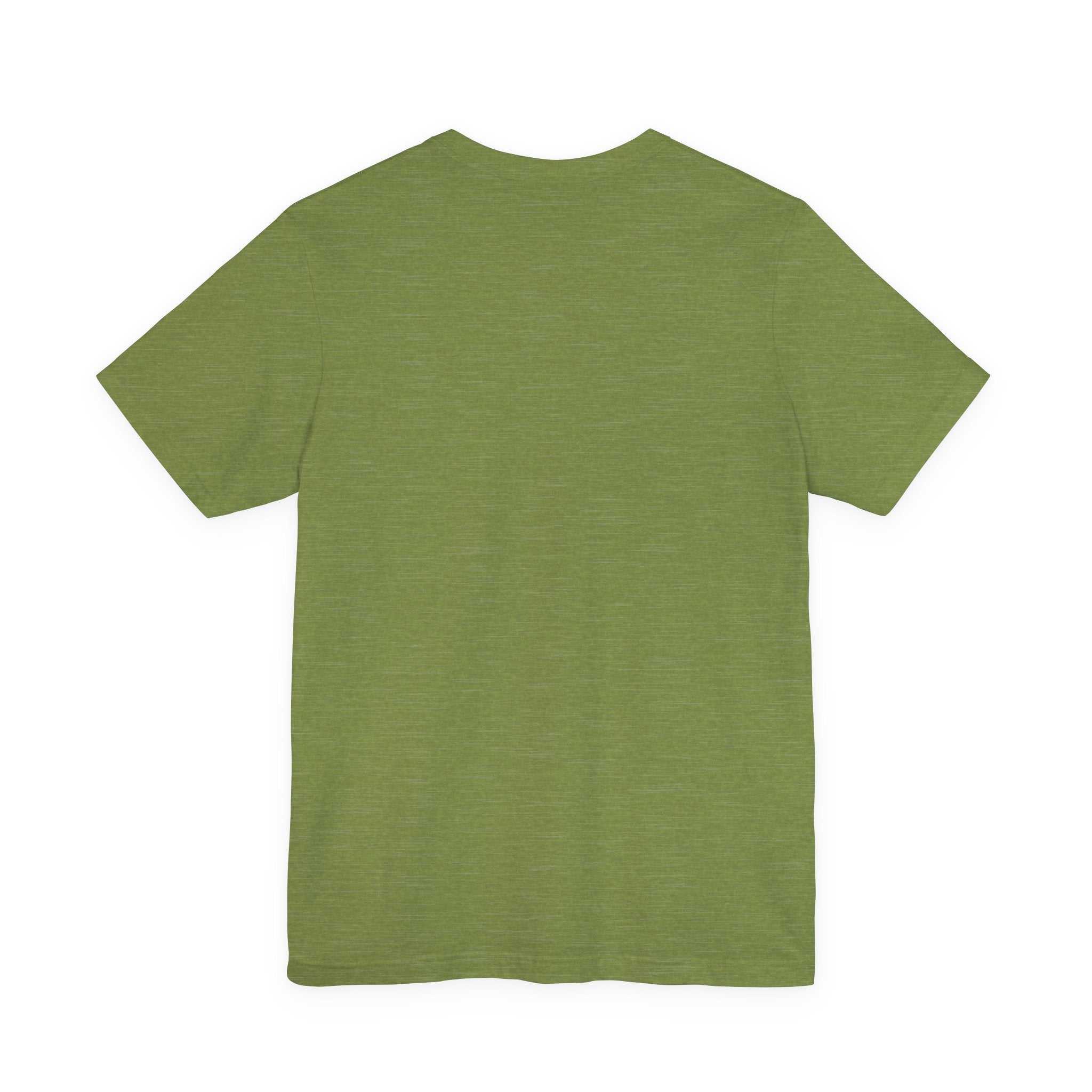 Clover Trail Graphic Tee with hand-drawn lucky shamrock design in mossy green on lightweight breathable cotton