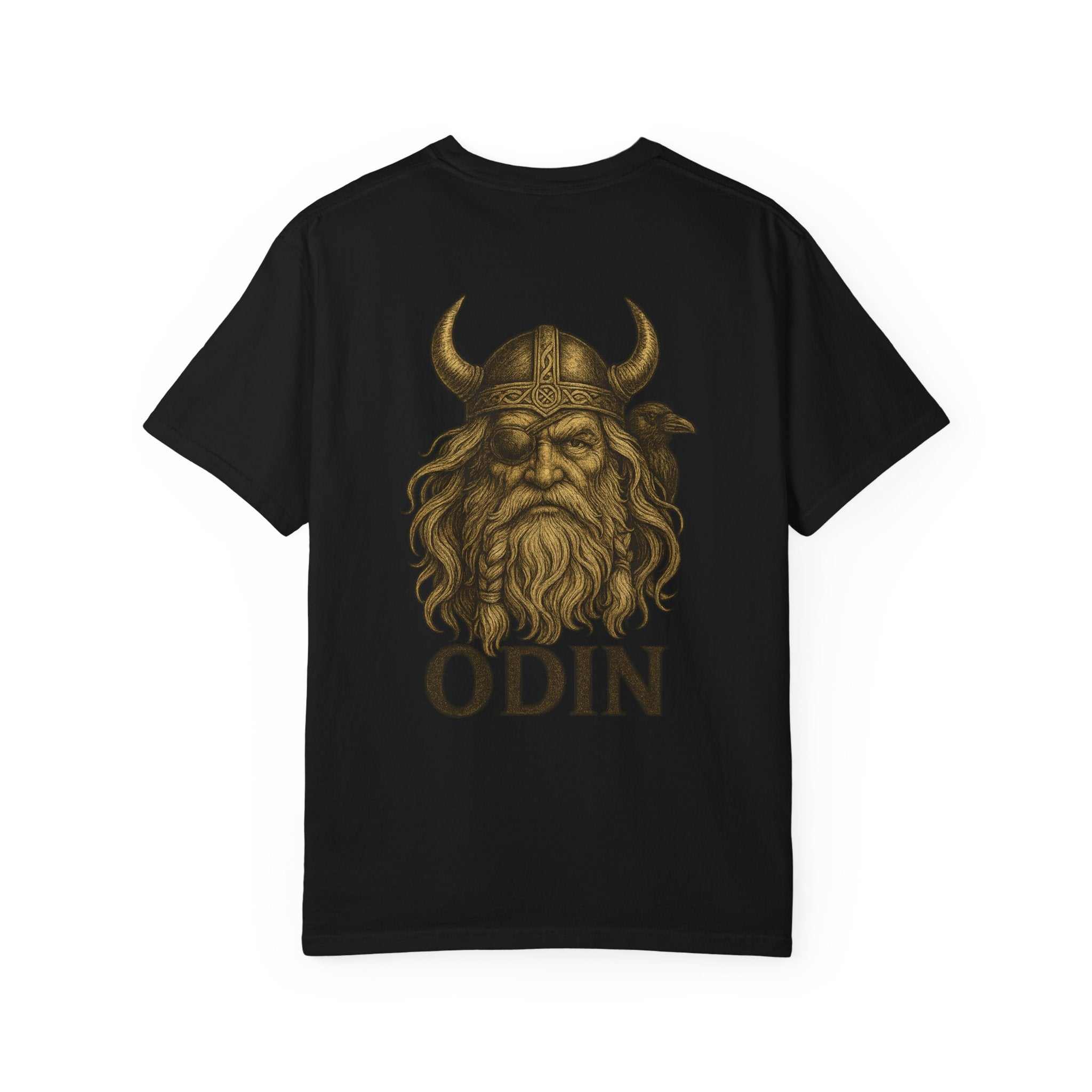 Odin All Father unisex T-shirt with Norse mythology design in multiple sizes