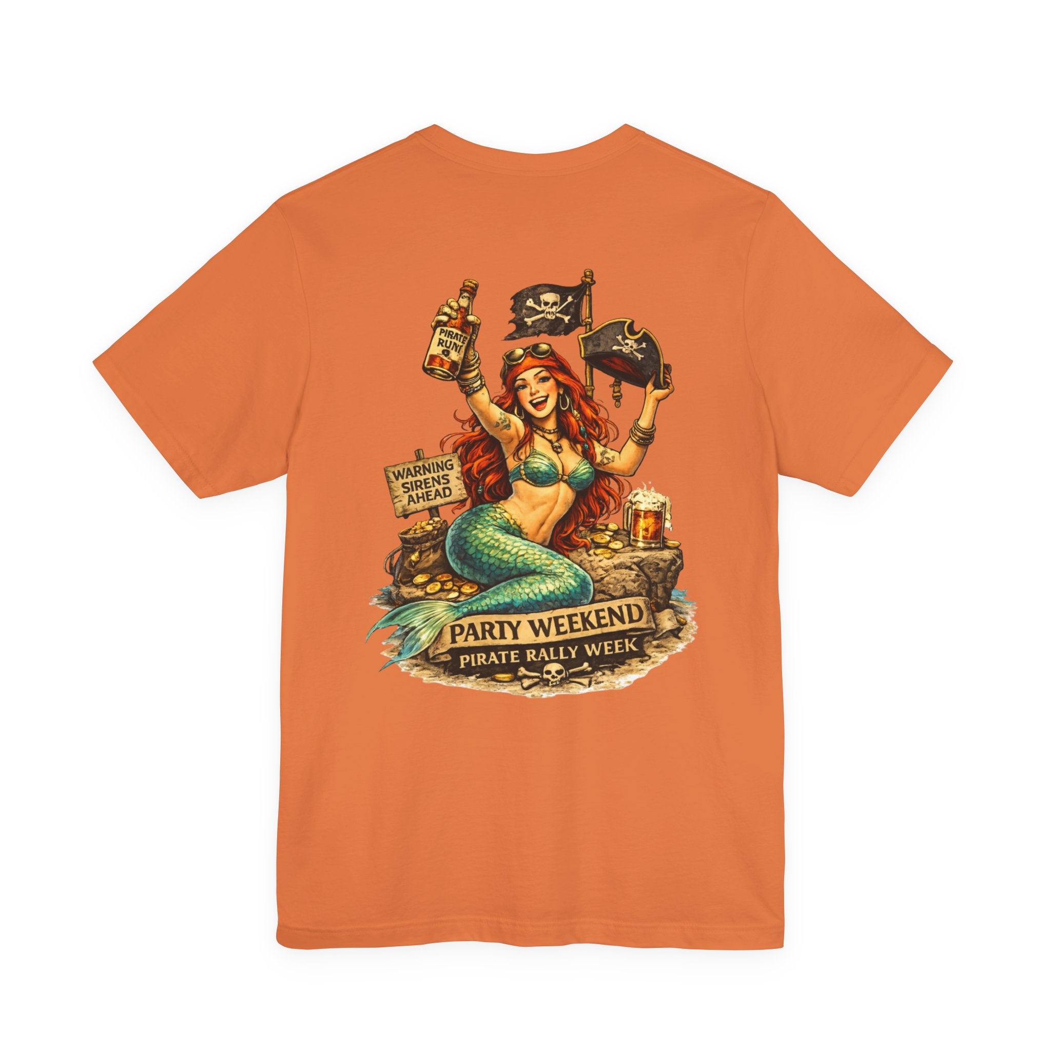 Pirate Mermaid Party Tee — “Party Weekend Pirate Rally Week” Graphic T-Shirt