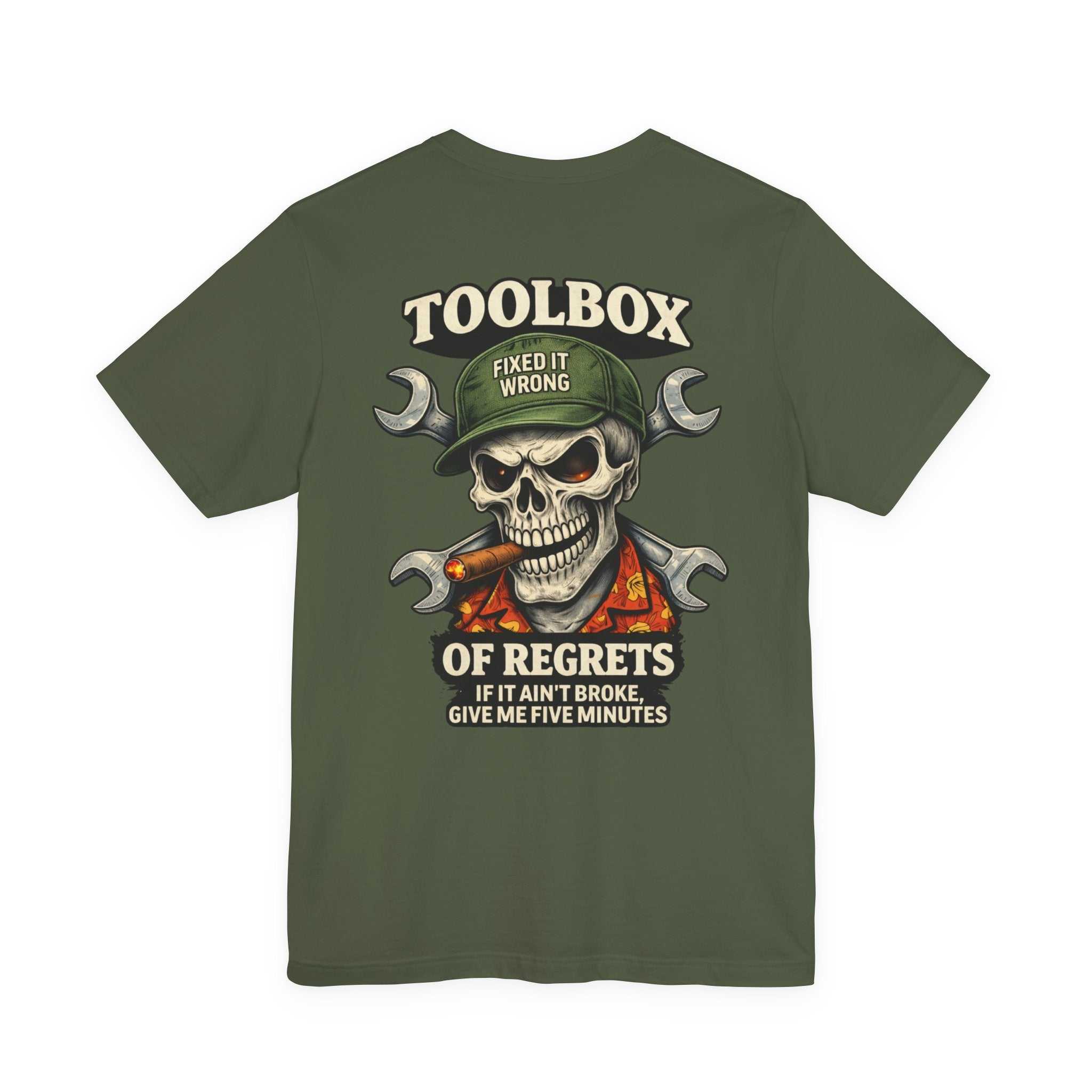 Toolbox of Regrets Skull T-Shirt — Funny Mechanic Gift