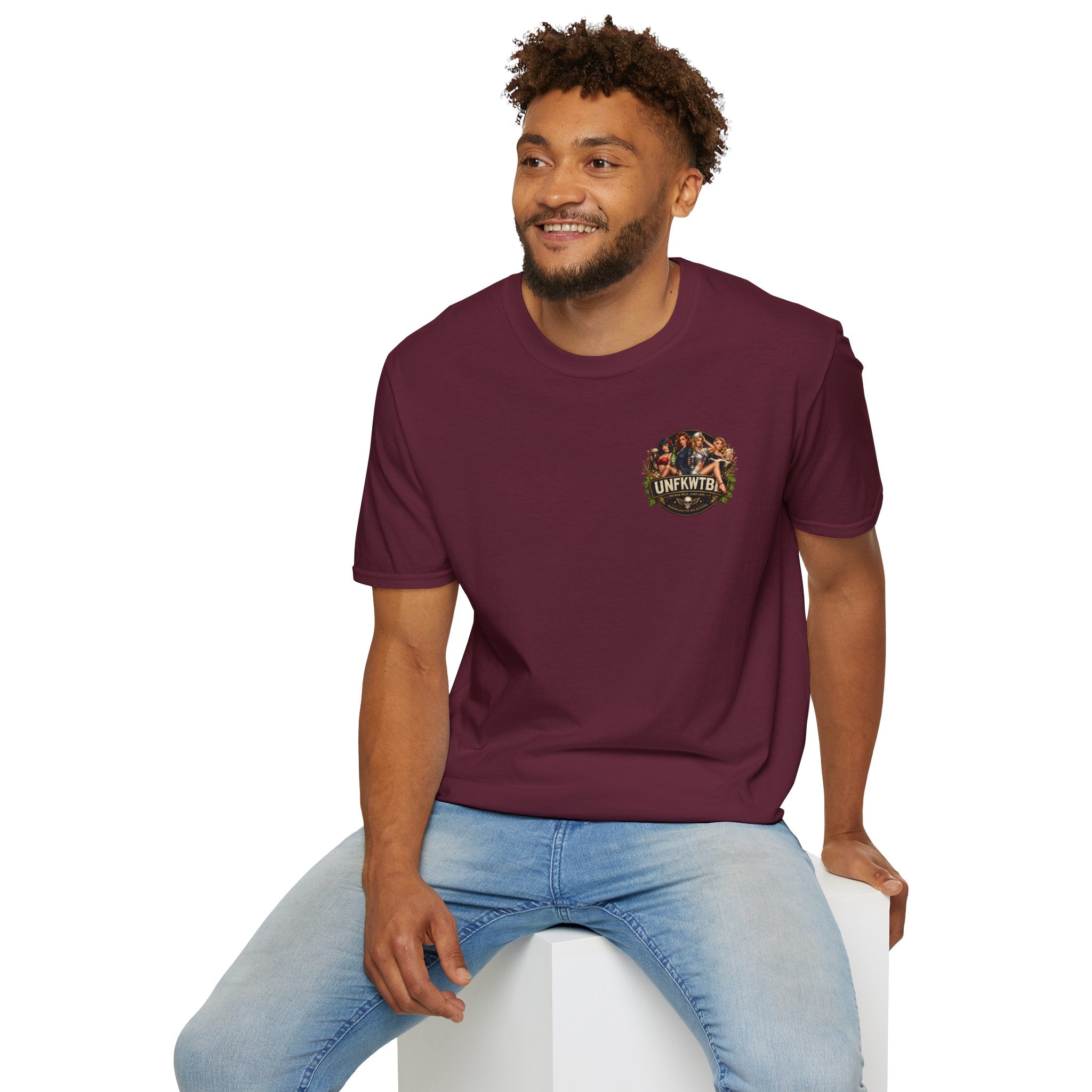Pinup Rebel T-Shirt — "UNFKWTBL: Naughty by Nature, Delicious by Choice" Vintage Rock Tee