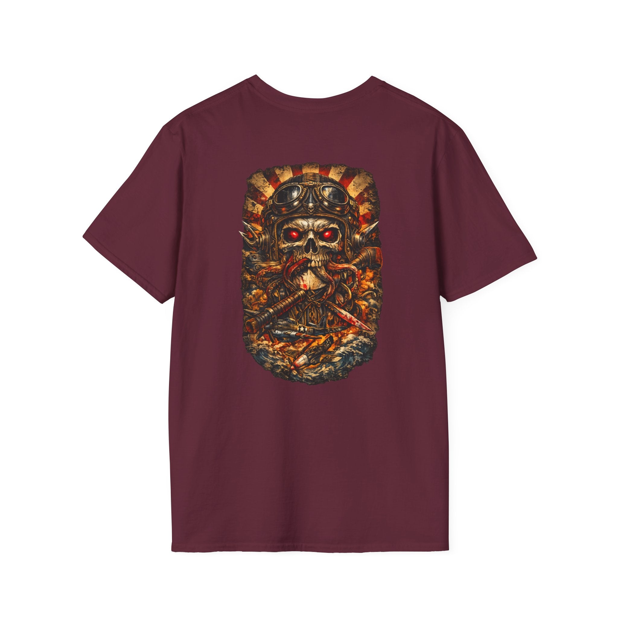 Skull Crest Pocket T‑Shirt — Vintage Gothic Badge Tee
