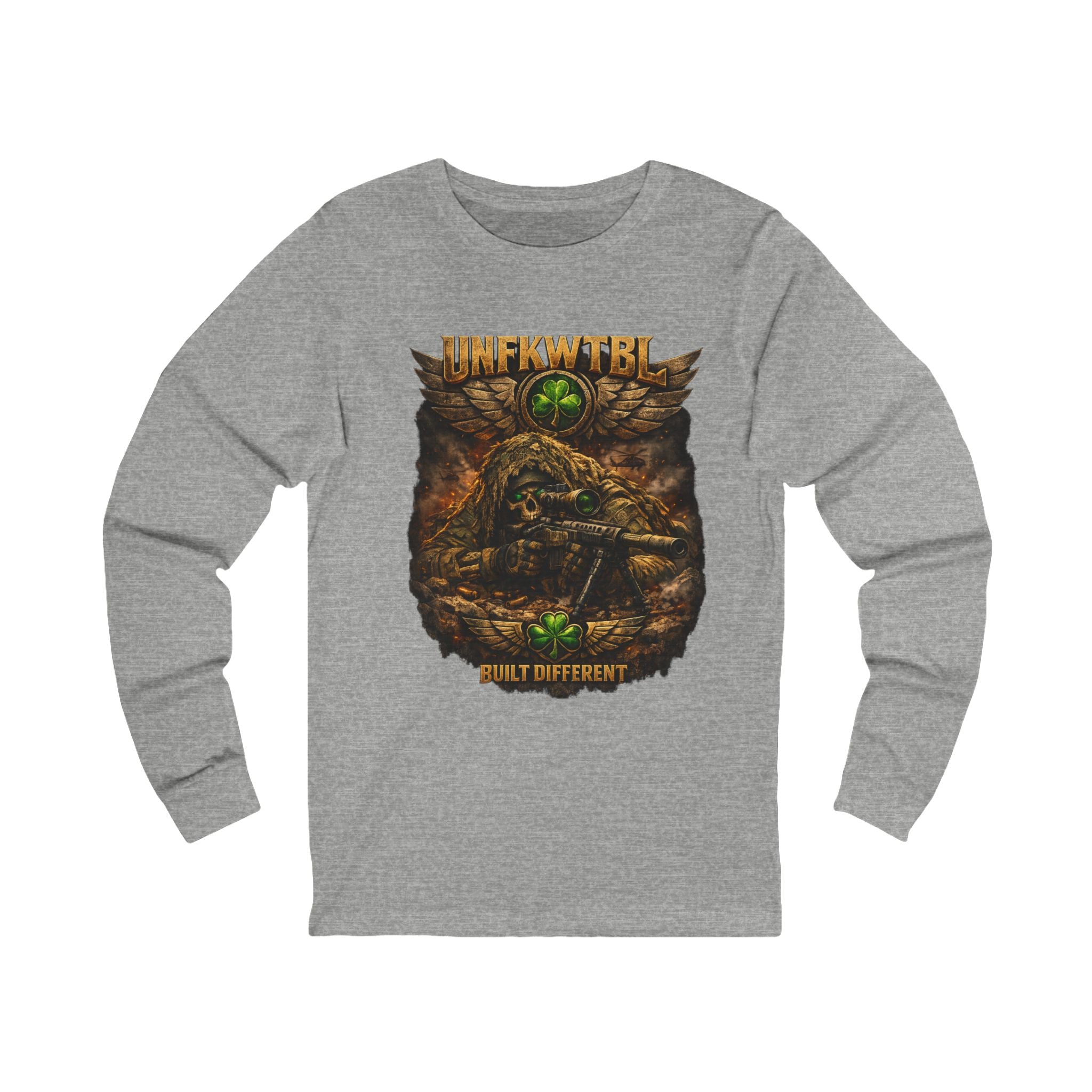 Marine reaper sniper Built Different' Long Sleeve Tee — Military Tank Graphic Shirt