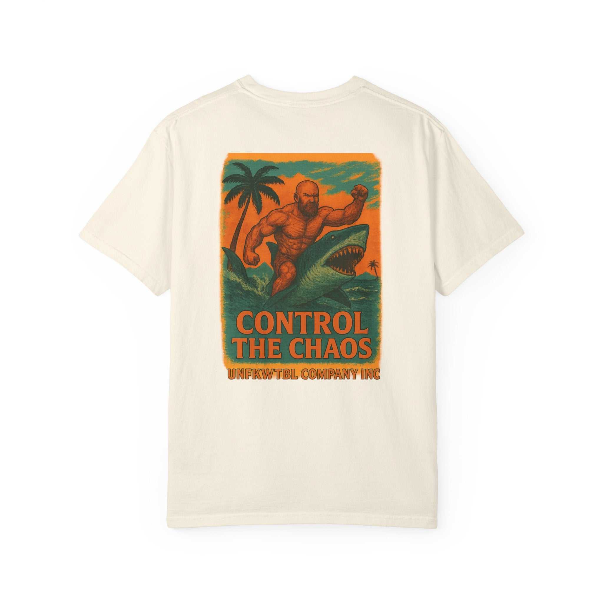 Unisex garment-dyed Control the Chaos t-shirt in vibrant sustainable cotton