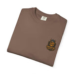 Unisex garment-dyed t-shirt in brown with Beast King graphic for casual wear and gaming fans
