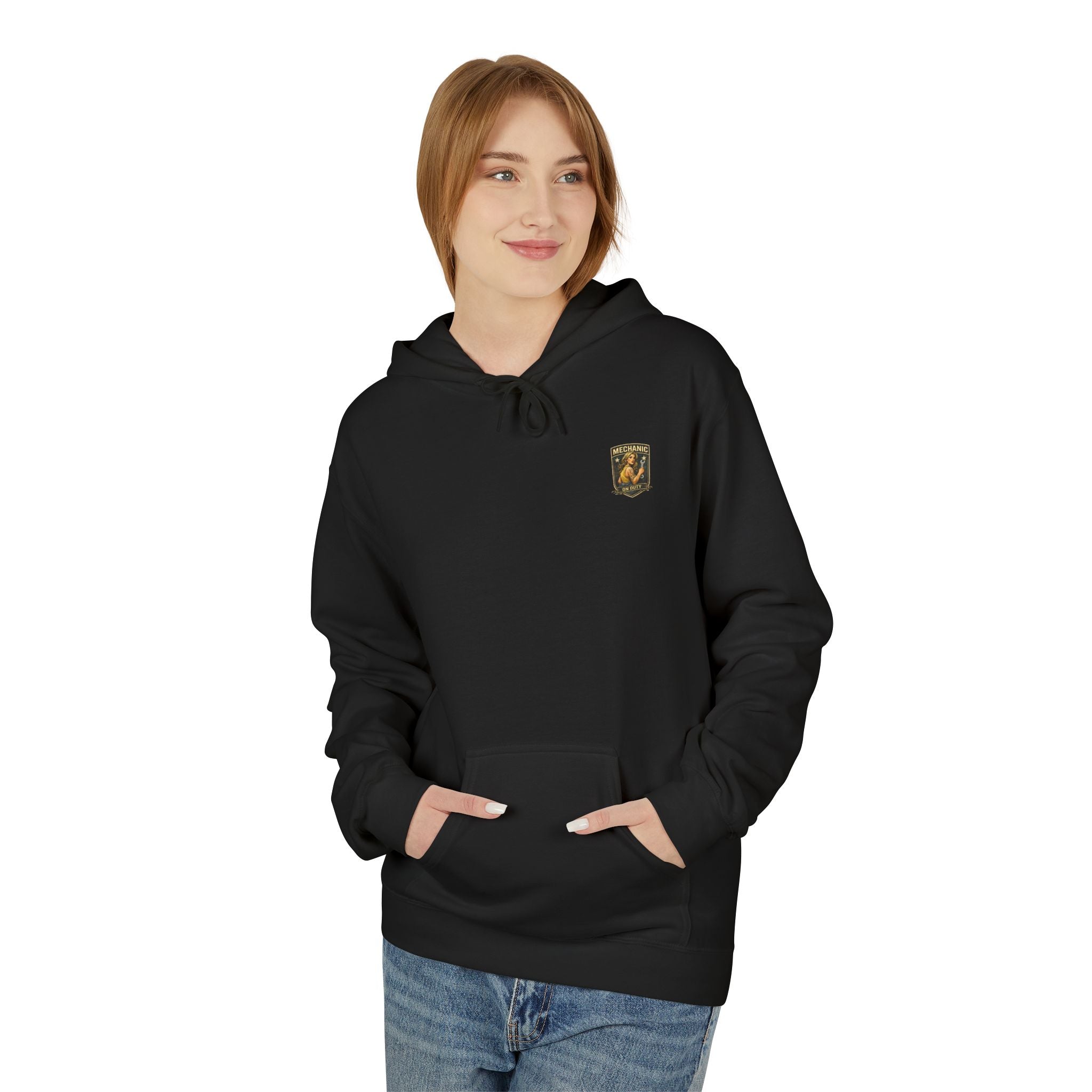 Mechanic Garage Hoodie — "Mechanic On Duty" Vintage Motorcycle Design